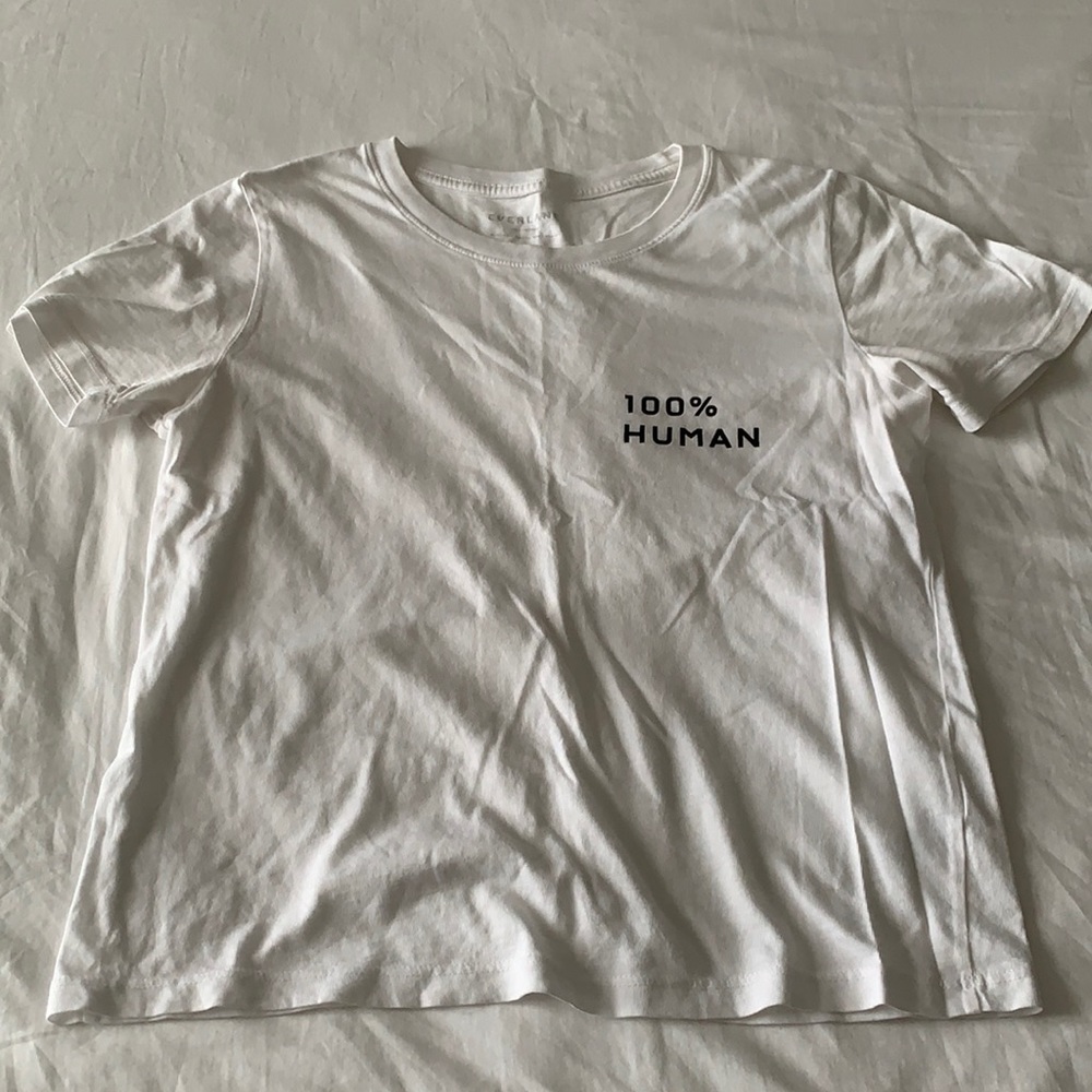 100% human Everlane tee
